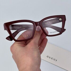 Gucci Women Burgundy Cat Eye BRAND NEW Eyeglasses GG1715O 003
